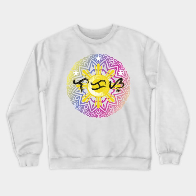 Baybayin word Lakas (Strength) Crewneck Sweatshirt by Pirma Pinas